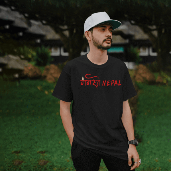 Namaste Nepal | धन्यबाद - Double-Side Printed T-Shirt by Gunjee - Image 2