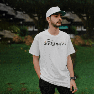 Namaste Nepal | धन्यबाद - Double-Side Printed T-Shirt by Gunjee