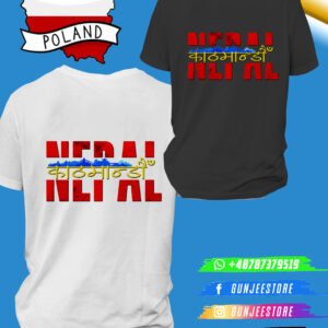 Gunjee® Brand T-Shirt – Kathmandu Nepal Print | Nepali Style in Poland