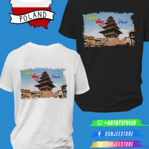 Gunjee Nepal Heritage T-Shirt – Bhaktapur Nyatapola Temple Print | For Nepali in Poland