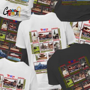Gunjee Heritage Tee – 10 UNESCO Sites of Nepal (Limited Edition)