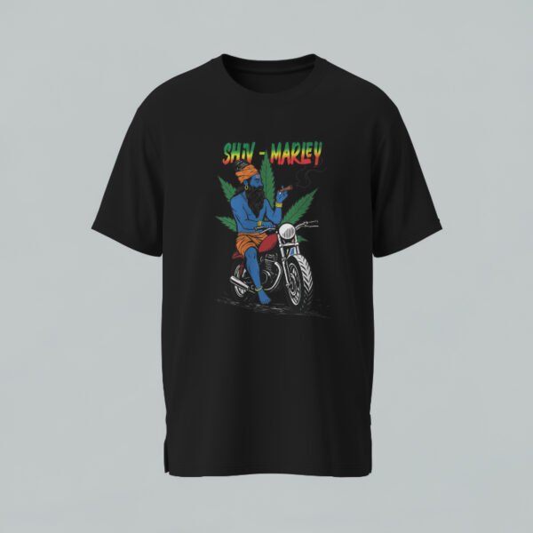 Shiv Marley – Lord Shiva x Bob Marley Fusion T-Shirt - Image 2