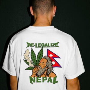 Nepali Gunjee Brand T-Shirt – Re-Legalize Marijuana Nepal Edition