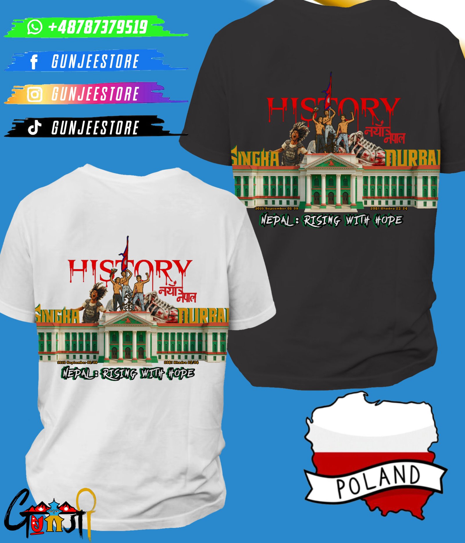 Singha Durbar Revolution T-Shirt – Nepal Rising with Hope | Tribute to Gen Z Protest - Image 6