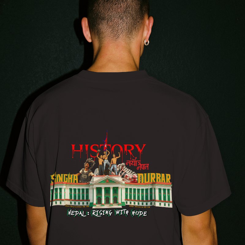 Singha Durbar Revolution T-Shirt – Nepal Rising with Hope | Tribute to Gen Z Protest - Image 8