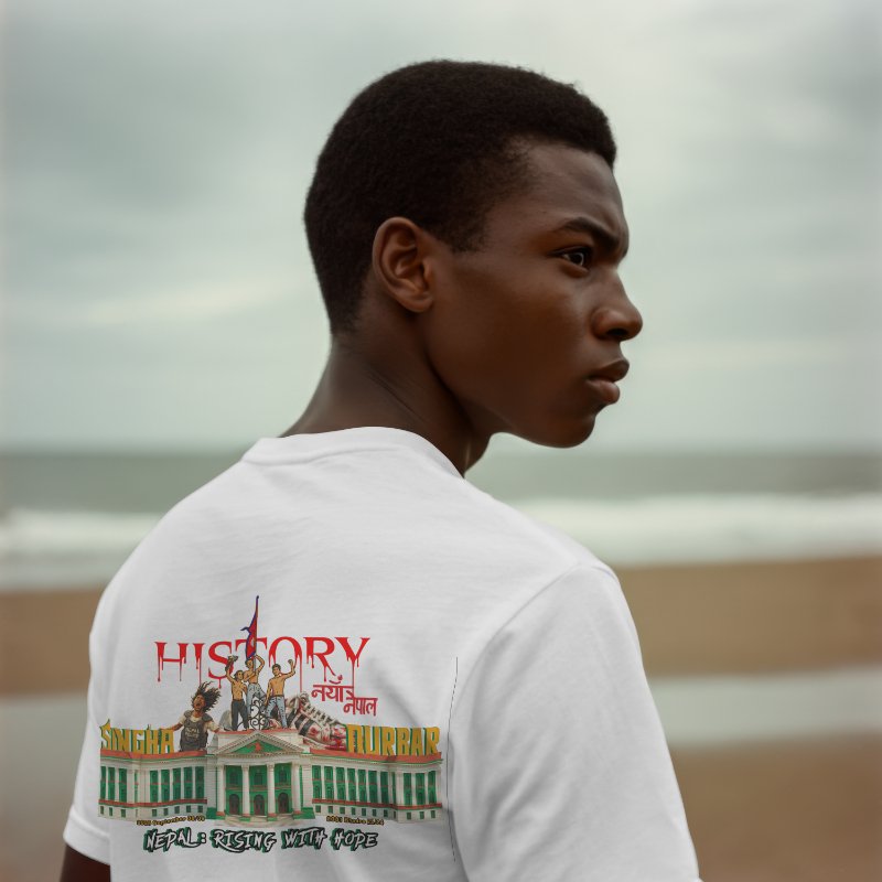 Singha Durbar Revolution T-Shirt – Nepal Rising with Hope | Tribute to Gen Z Protest - Image 10