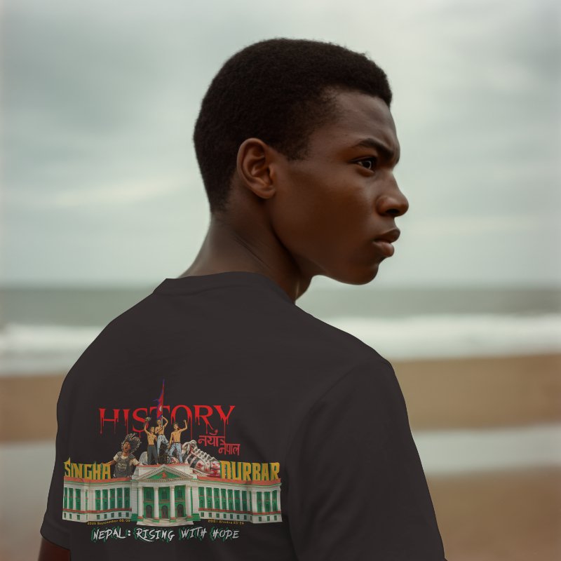 Singha Durbar Revolution T-Shirt – Nepal Rising with Hope | Tribute to Gen Z Protest - Image 11
