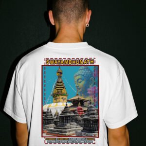 Swayambhunath Temple T-Shirt – Nepal Heritage Design by Gunjee Brand | Made in Poland