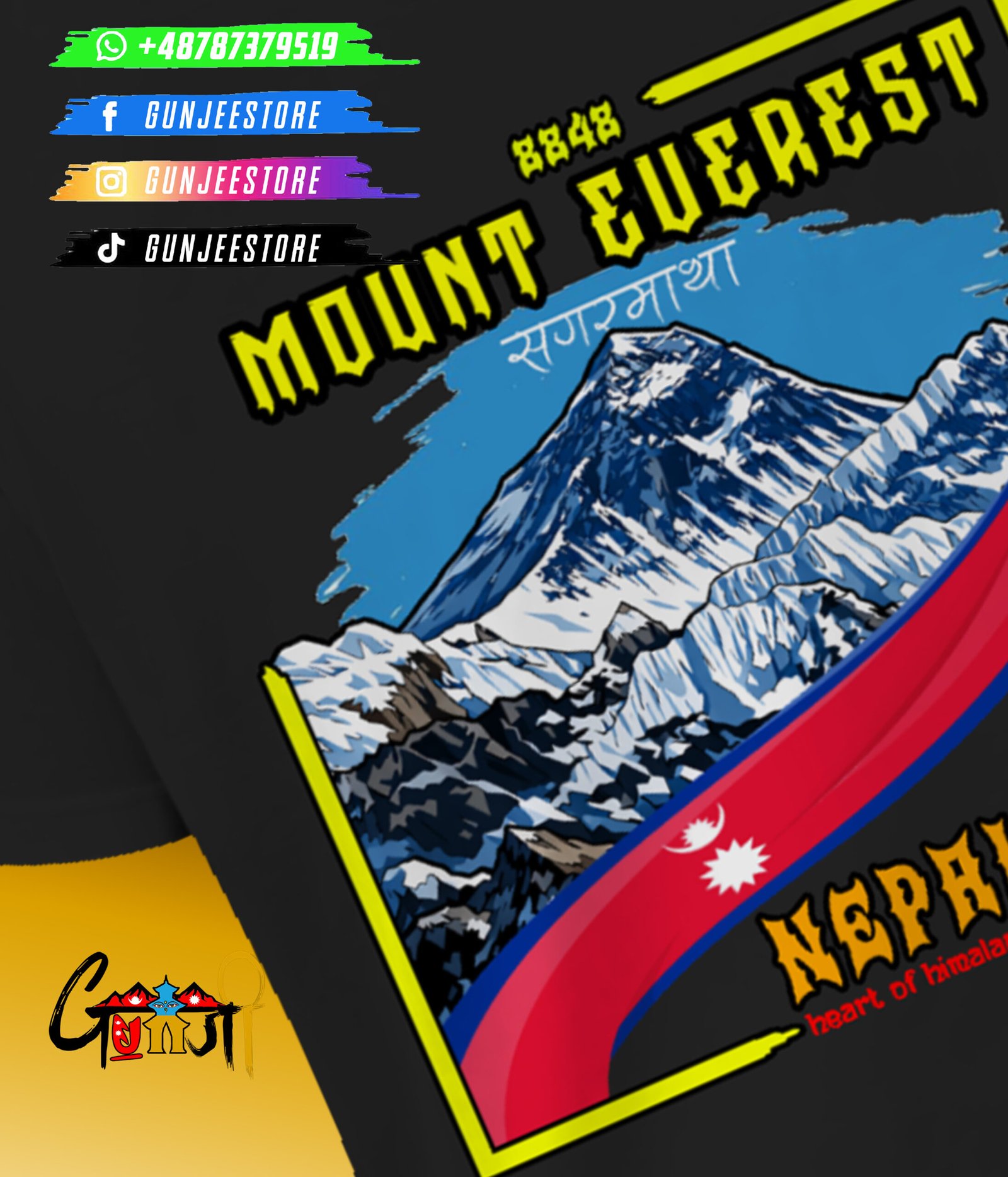 Mount Everest T-Shirt | Premium Nepali Pride Tee in Poland - Image 3